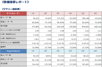 月次レポート